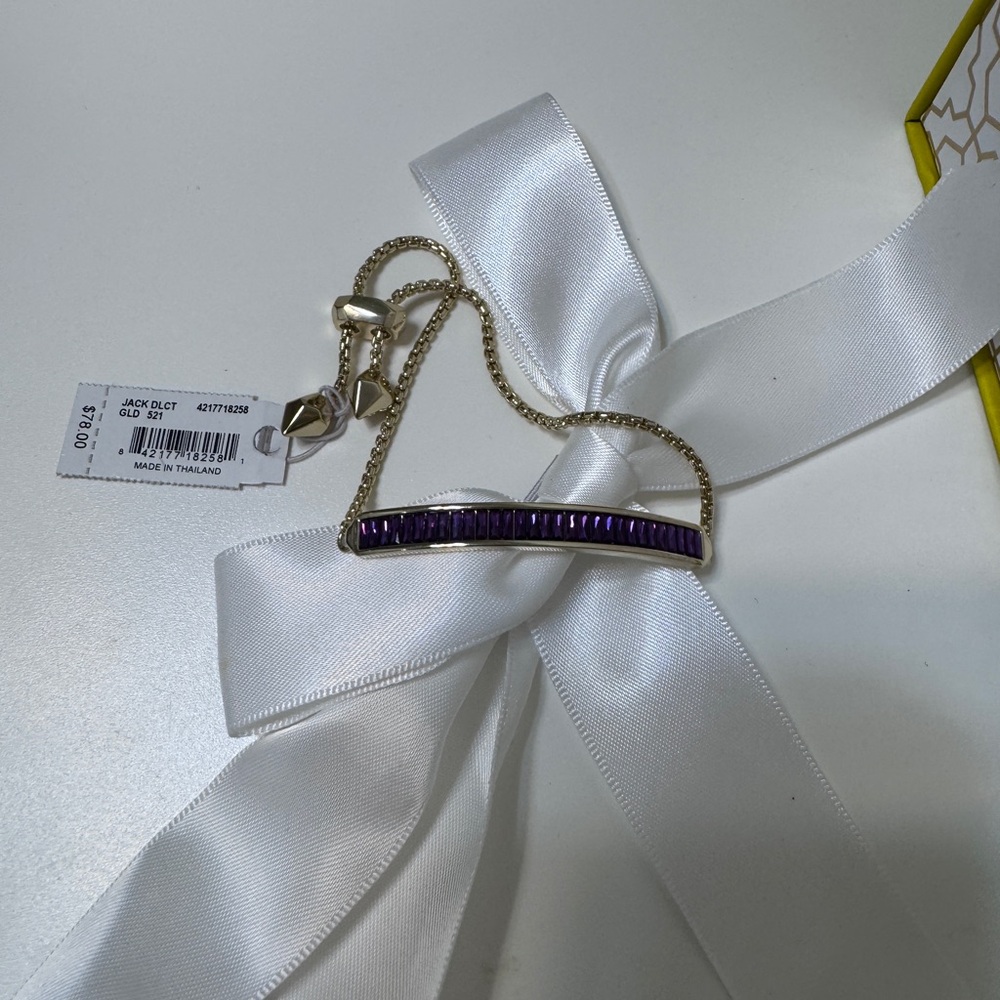 Kendra Scott Gold Bracelet with Purple Accent